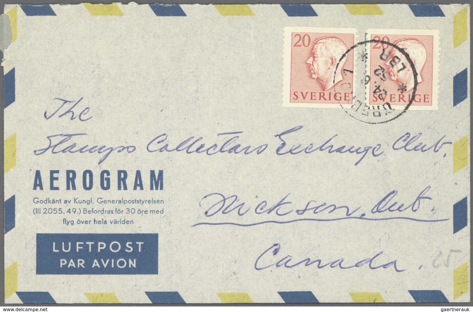 Schweden - Ganzsachen: 1894/1994. Highly specialized air letter/aerogramme collection startign with