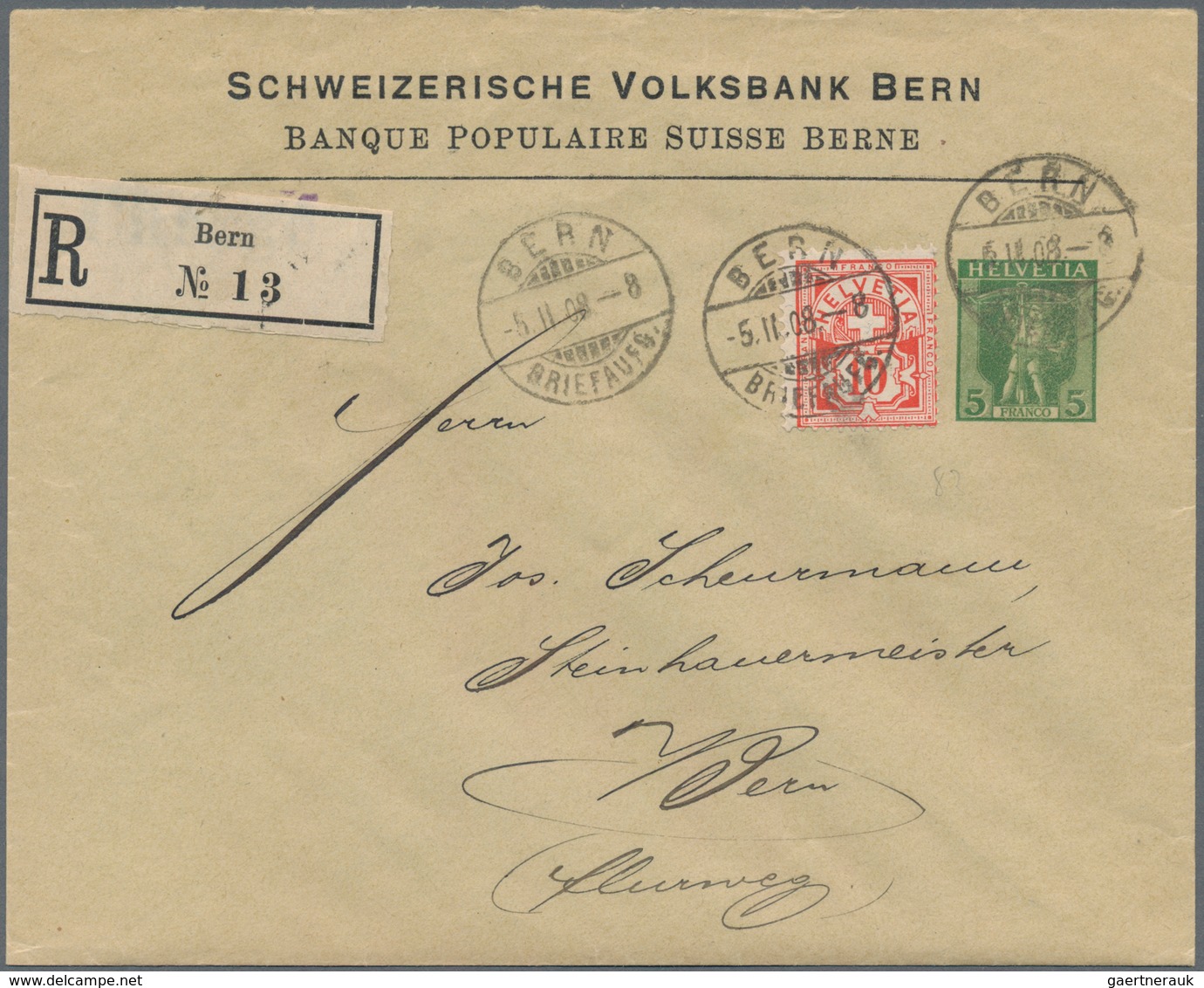 Schweiz: 1838-1950er: 14 Unterschiedliche Belege Ab Vorphilabrief Von 1838, Dabei U.a. Zwei Chargebr - Collections