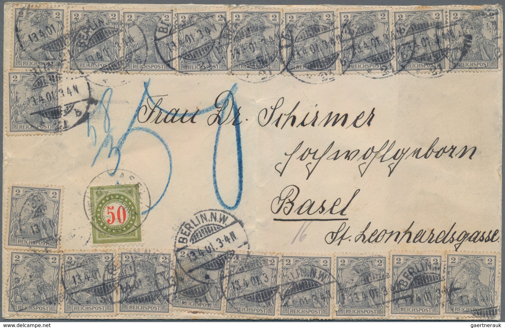 Schweiz: 1838-1950er: 14 Unterschiedliche Belege Ab Vorphilabrief Von 1838, Dabei U.a. Zwei Chargebr - Lotes/Colecciones