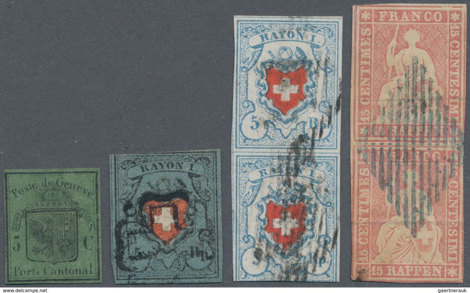 Schweiz: 1848-1990 Sammlung Von Meist Gestempelten Marken Der Schweiz In 3 Vordruckalben Sowie Eine - Sammlungen