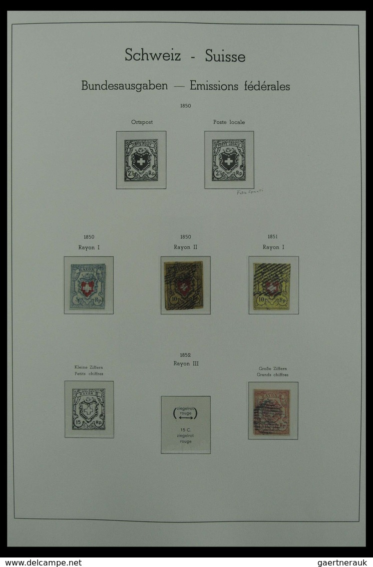 Schweiz: 1850-1987: Beautiful, Very Well Filled, Canceled Collection Switzerland 1850-1987 In 3 Leuc - Sammlungen