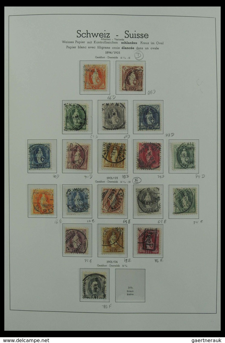 Schweiz: 1850-1987: Beautiful, Very Well Filled, Canceled Collection Switzerland 1850-1987 In 3 Leuc - Collections