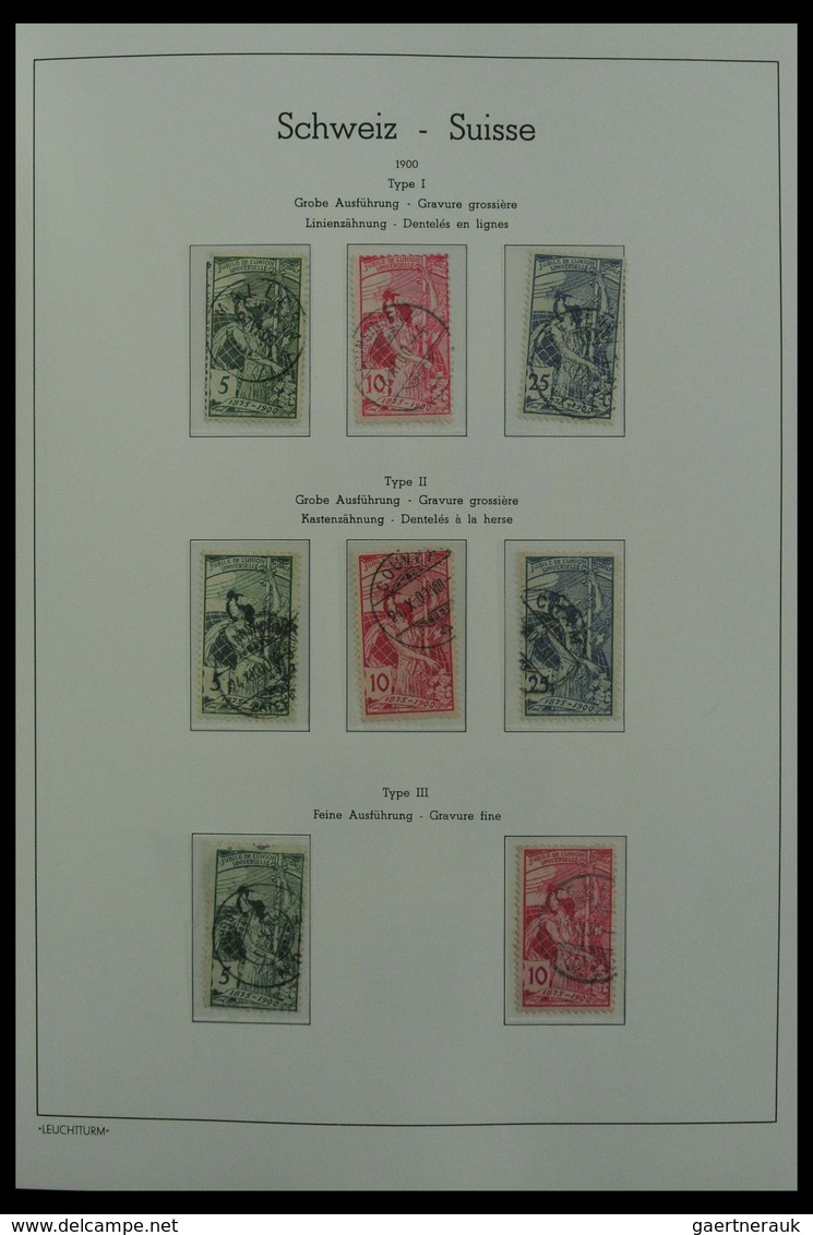 Schweiz: 1850-1987: Beautiful, very well filled, canceled collection Switzerland 1850-1987 in 3 Leuc