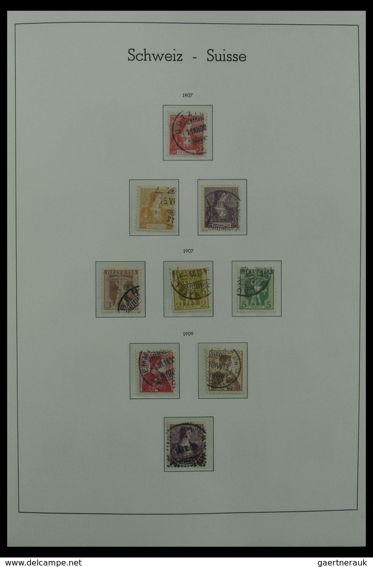 Schweiz: 1850-1987: Beautiful, very well filled, canceled collection Switzerland 1850-1987 in 3 Leuc