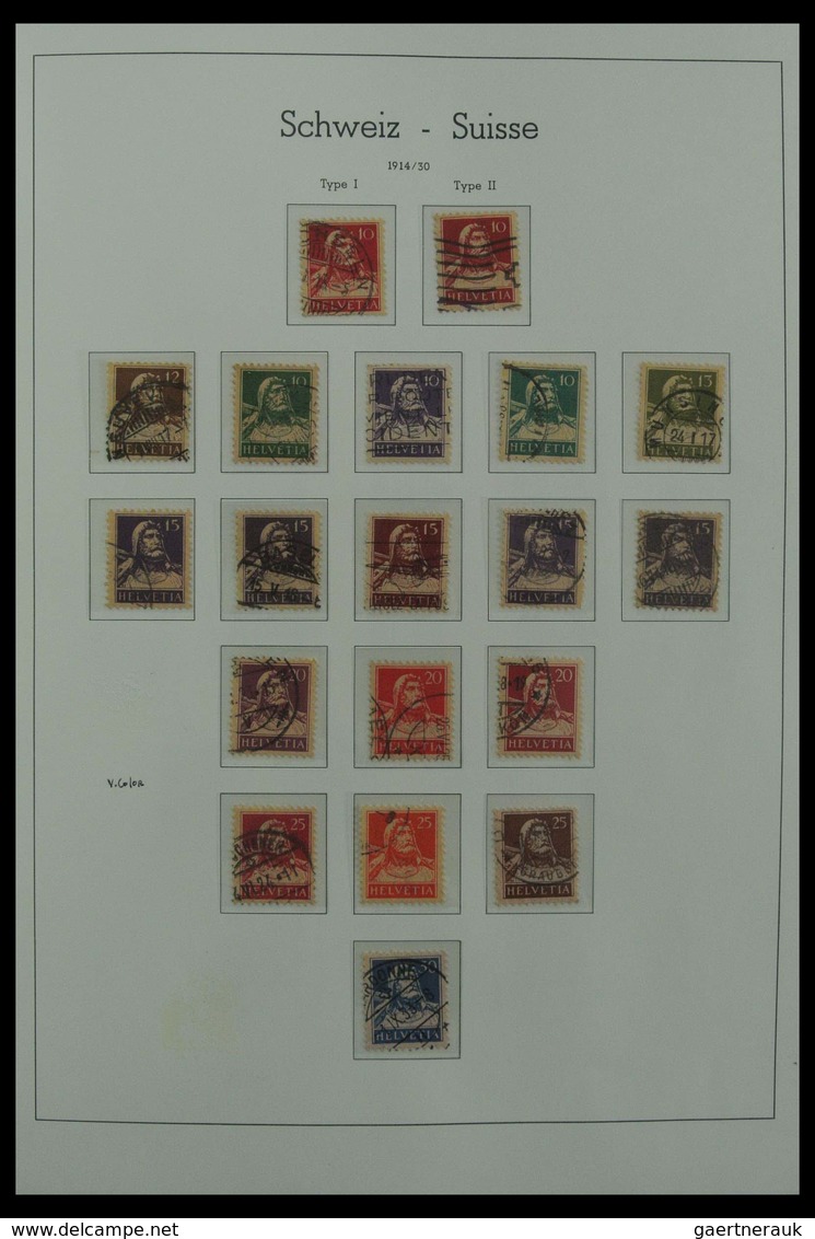 Schweiz: 1850-1987: Beautiful, very well filled, canceled collection Switzerland 1850-1987 in 3 Leuc