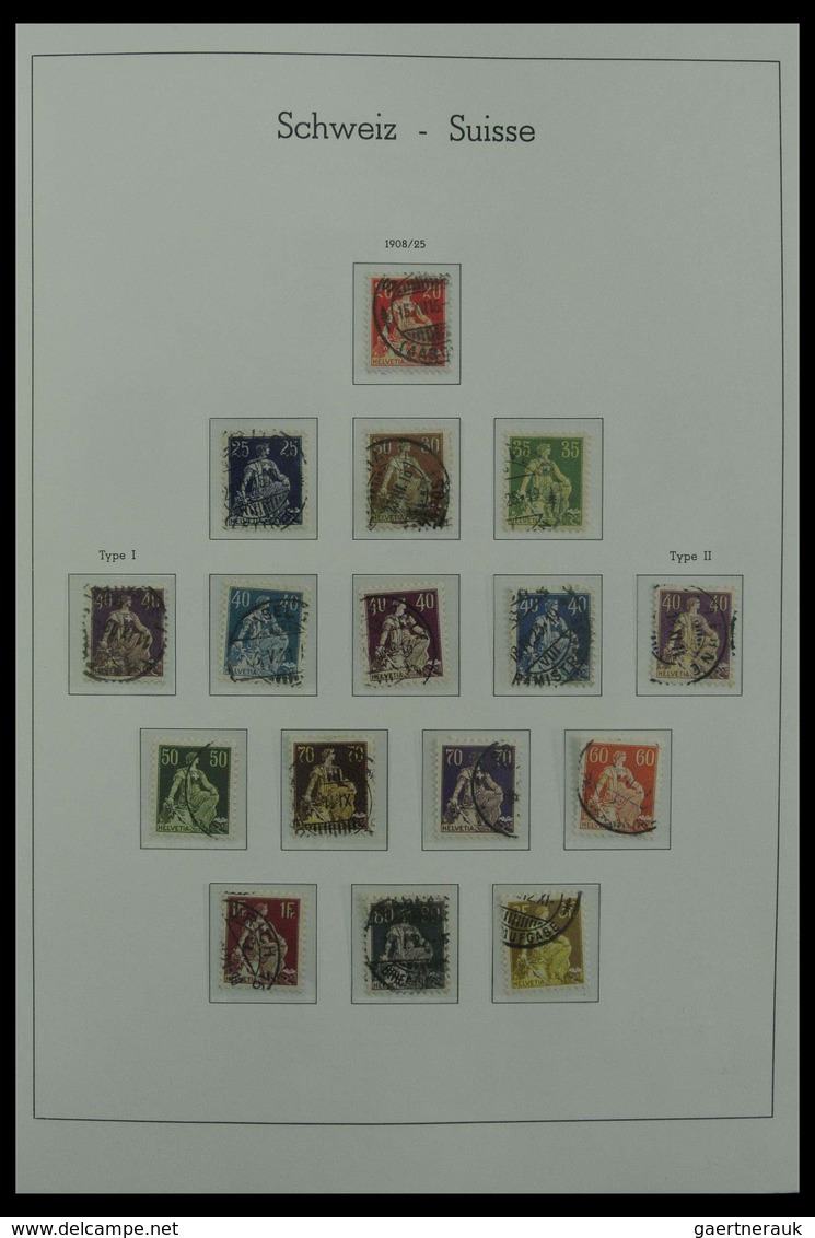 Schweiz: 1850-1987: Beautiful, very well filled, canceled collection Switzerland 1850-1987 in 3 Leuc