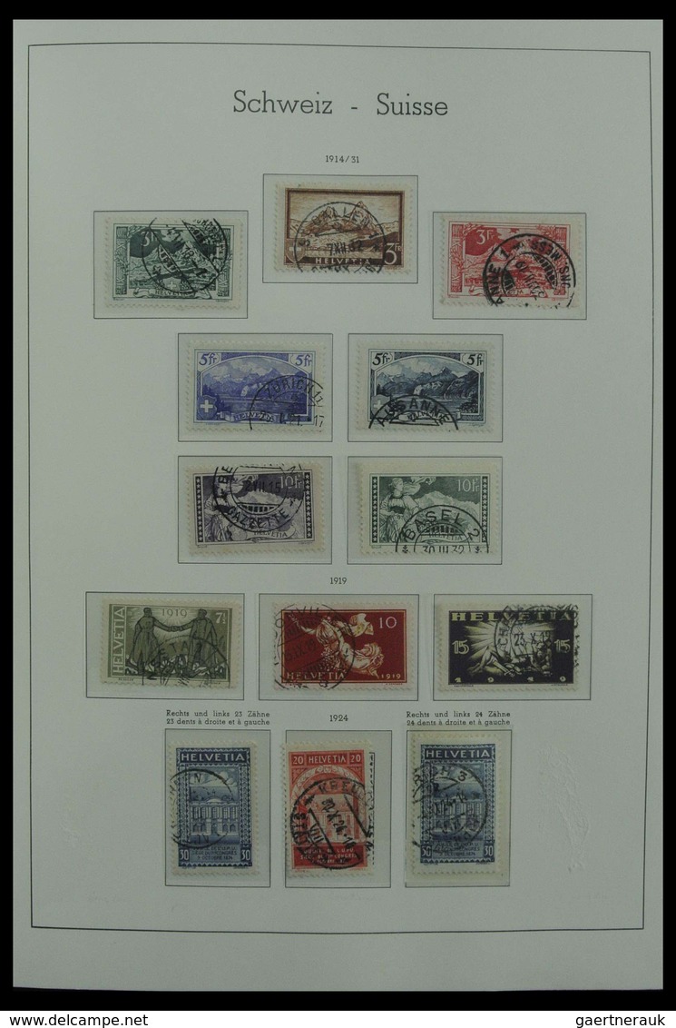 Schweiz: 1850-1987: Beautiful, very well filled, canceled collection Switzerland 1850-1987 in 3 Leuc