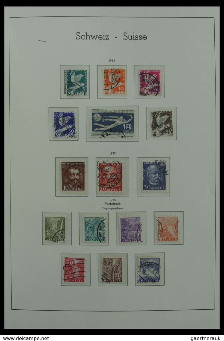 Schweiz: 1850-1987: Beautiful, very well filled, canceled collection Switzerland 1850-1987 in 3 Leuc