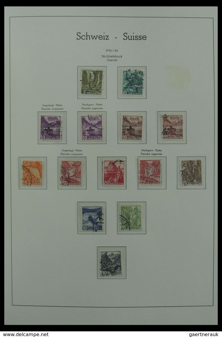 Schweiz: 1850-1987: Beautiful, very well filled, canceled collection Switzerland 1850-1987 in 3 Leuc