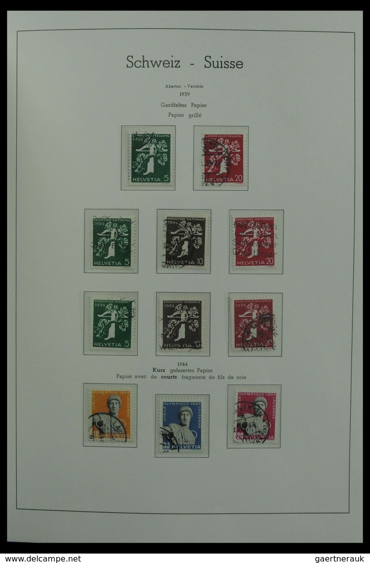 Schweiz: 1850-1987: Beautiful, very well filled, canceled collection Switzerland 1850-1987 in 3 Leuc