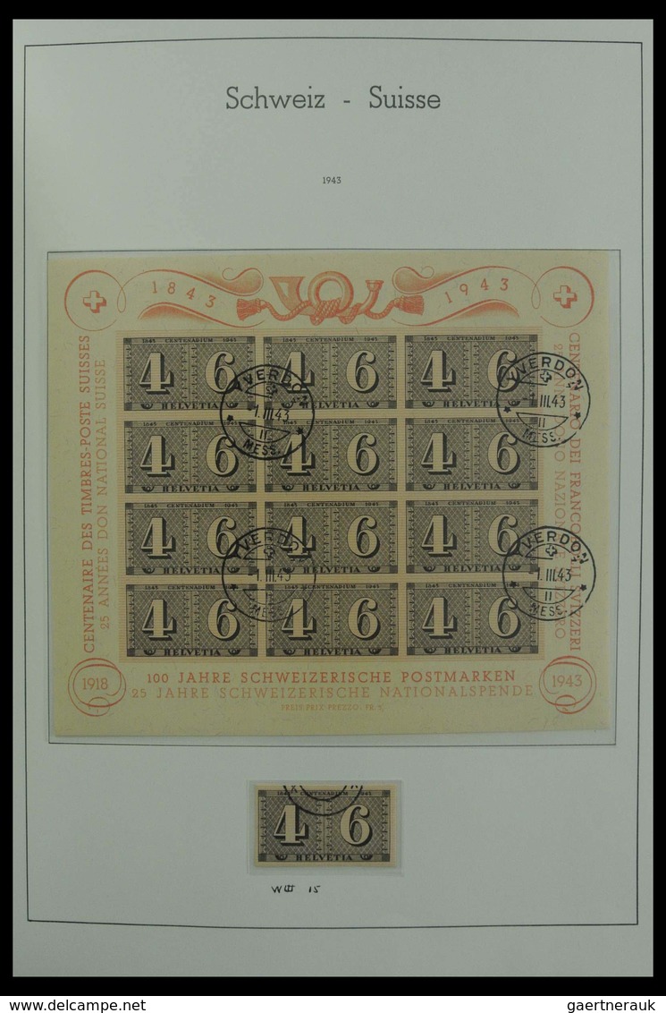 Schweiz: 1850-1987: Beautiful, very well filled, canceled collection Switzerland 1850-1987 in 3 Leuc