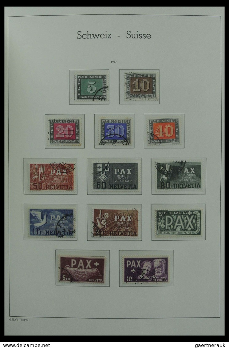 Schweiz: 1850-1987: Beautiful, very well filled, canceled collection Switzerland 1850-1987 in 3 Leuc