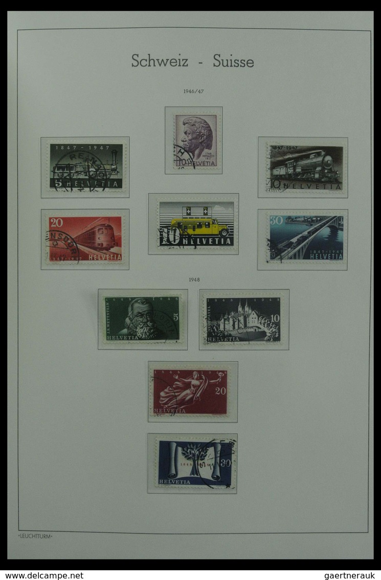 Schweiz: 1850-1987: Beautiful, very well filled, canceled collection Switzerland 1850-1987 in 3 Leuc