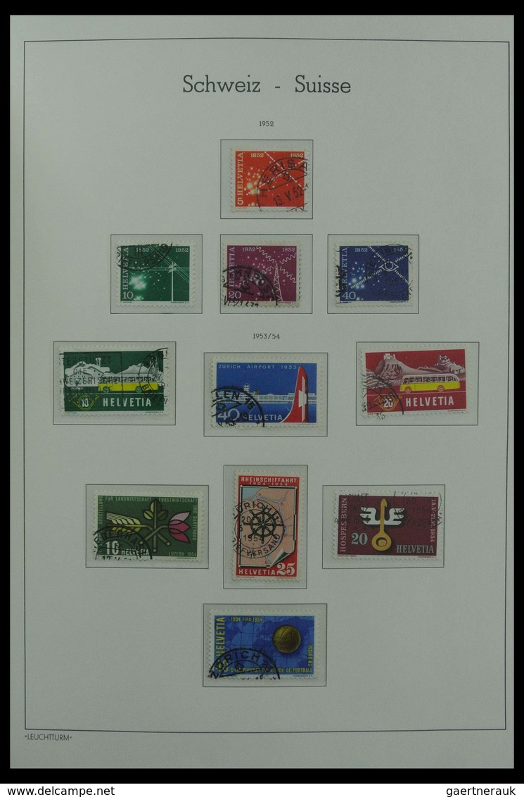 Schweiz: 1850-1987: Beautiful, very well filled, canceled collection Switzerland 1850-1987 in 3 Leuc