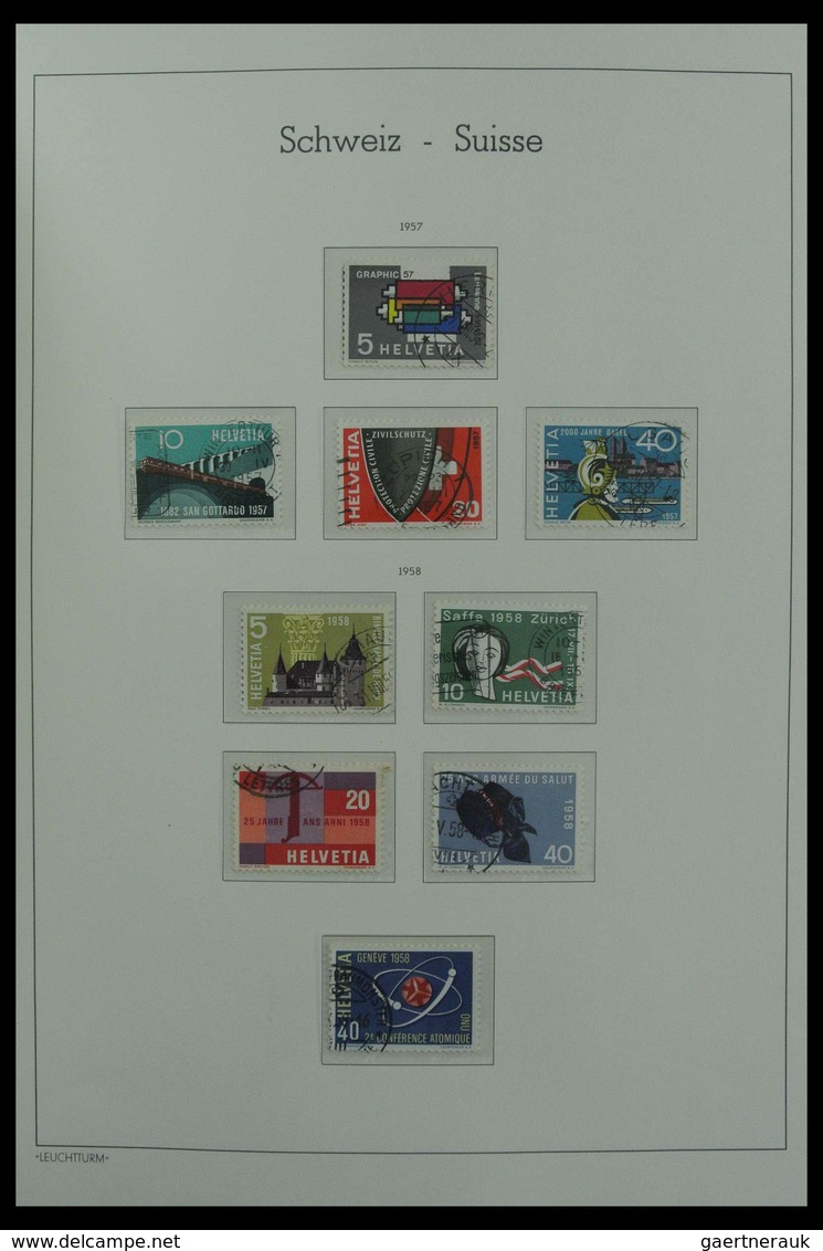 Schweiz: 1850-1987: Beautiful, very well filled, canceled collection Switzerland 1850-1987 in 3 Leuc