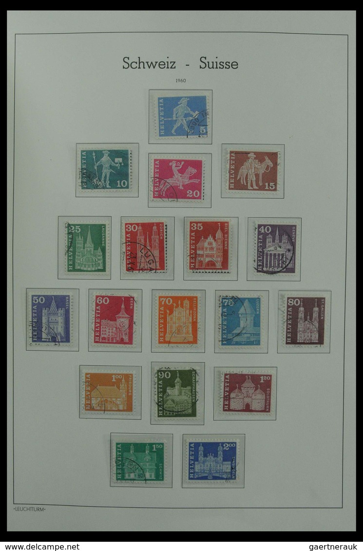 Schweiz: 1850-1987: Beautiful, very well filled, canceled collection Switzerland 1850-1987 in 3 Leuc