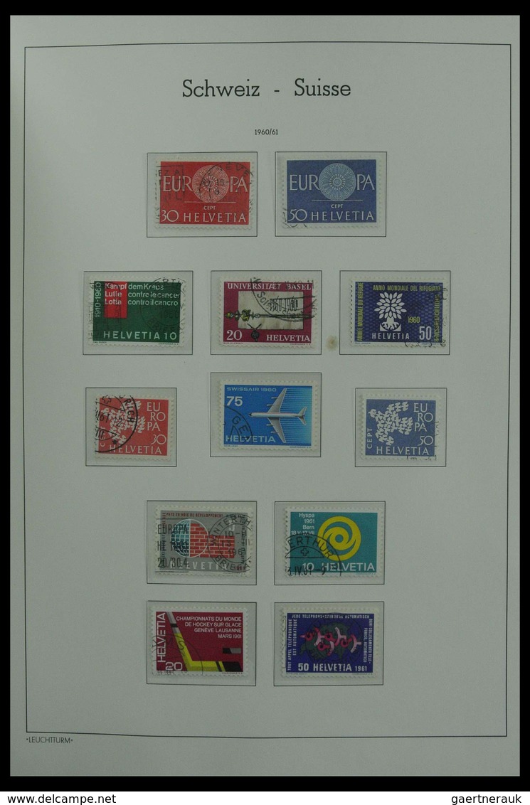 Schweiz: 1850-1987: Beautiful, very well filled, canceled collection Switzerland 1850-1987 in 3 Leuc