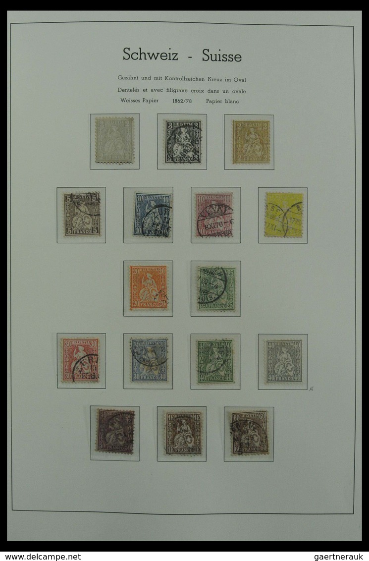 Schweiz: 1850-1987: Beautiful, very well filled, canceled collection Switzerland 1850-1987 in 3 Leuc