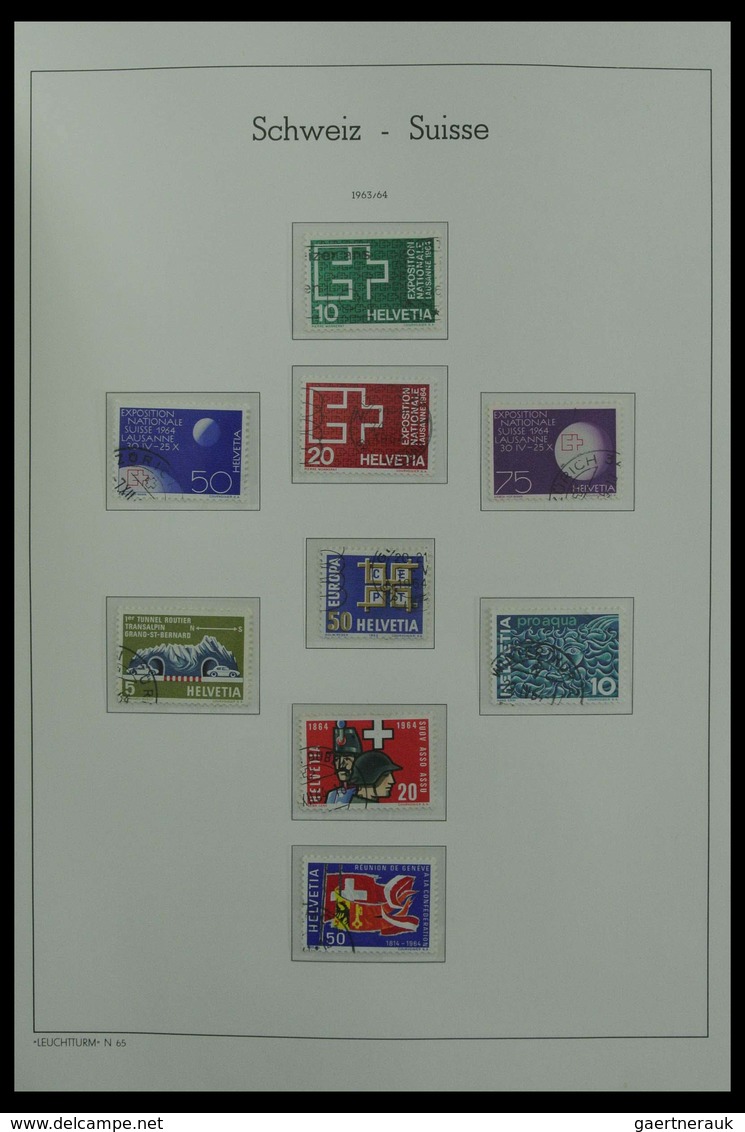 Schweiz: 1850-1987: Beautiful, very well filled, canceled collection Switzerland 1850-1987 in 3 Leuc