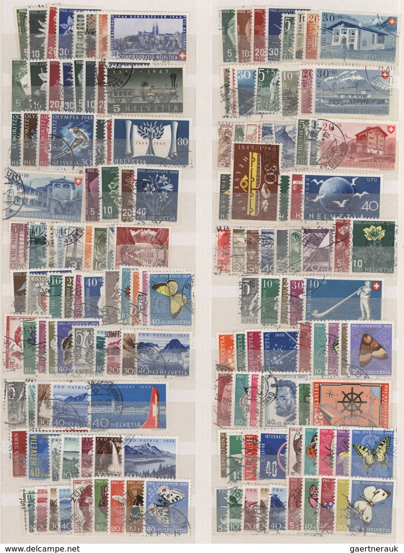 Schweiz: 1854/1970 (ca.), Vielseitige Partie Auf Steckseiten Ab Strubel/Sitzende Helvetia, Netter Te - Collections