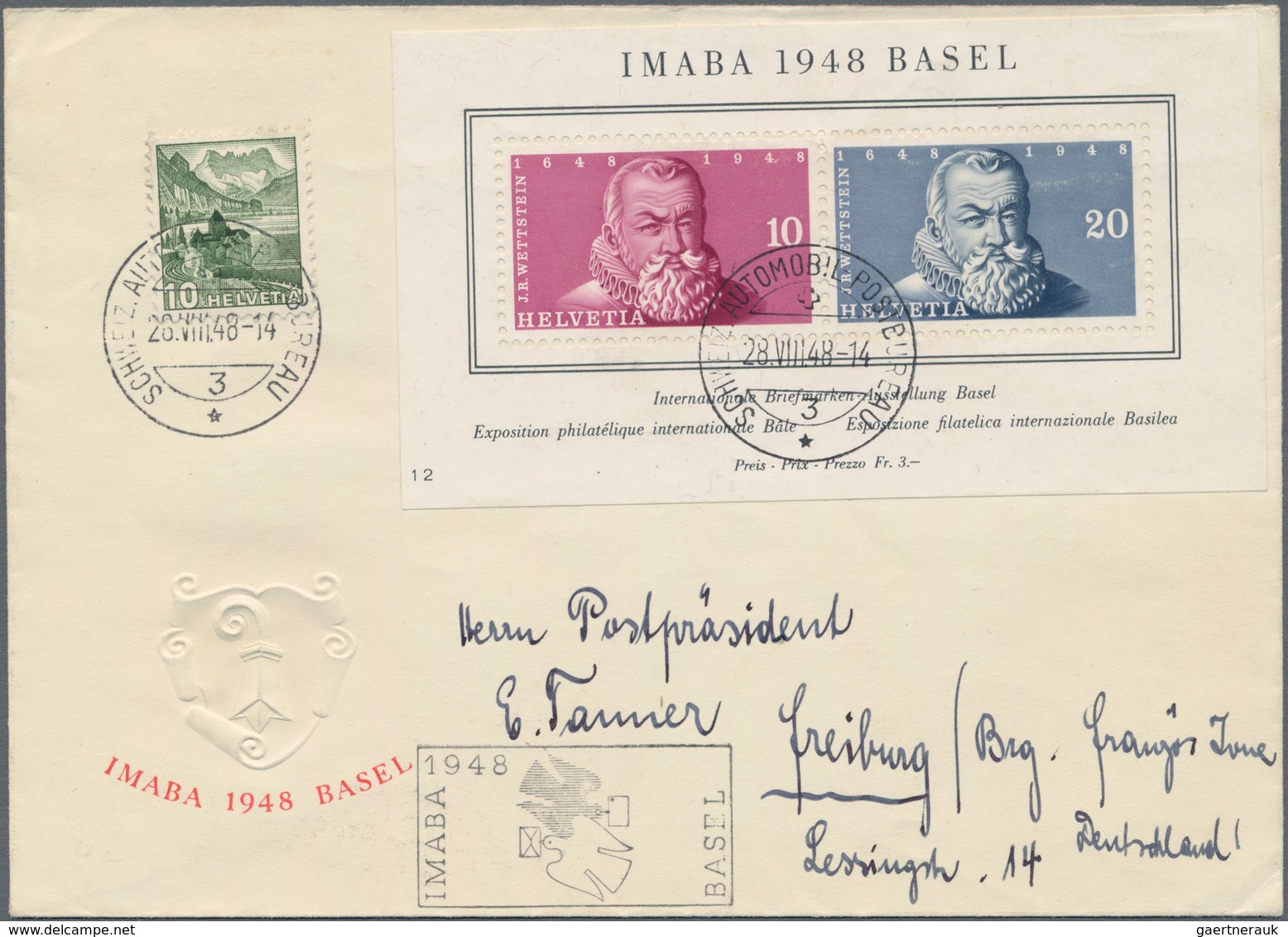 Schweiz: 1858/1978, Meist Bis 1960, Partie Von 28 Briefen Und Karten, Dabei Block 1 Auf R-FDC Mit An - Sammlungen