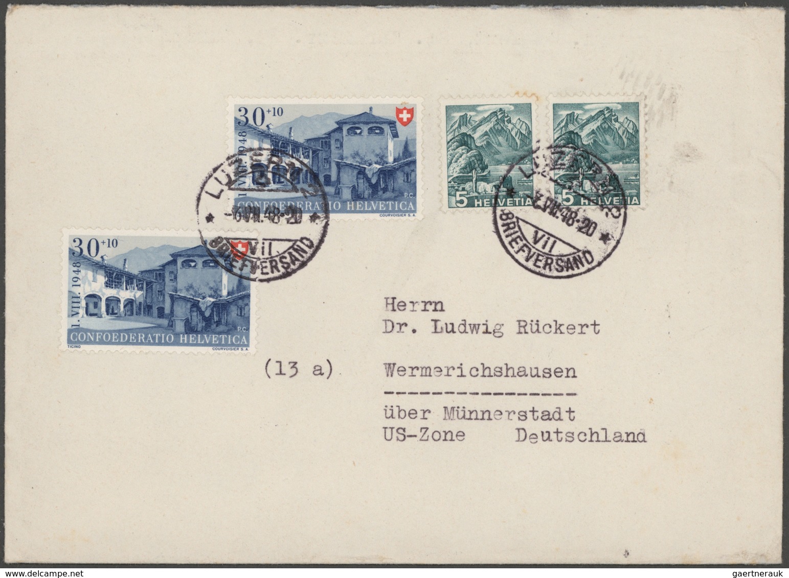 Schweiz: 1860/1990 (ca.), Vielseitige Partie Von Ca. 370 Briefen, Karten Und Gansachen, Dabei Zahlre - Lotes/Colecciones