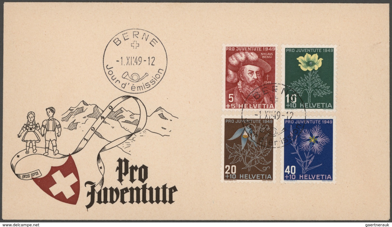 Schweiz: 1860/1990 (ca.), vielseitige Partie von ca. 370 Briefen, Karten und Gansachen, dabei zahlre
