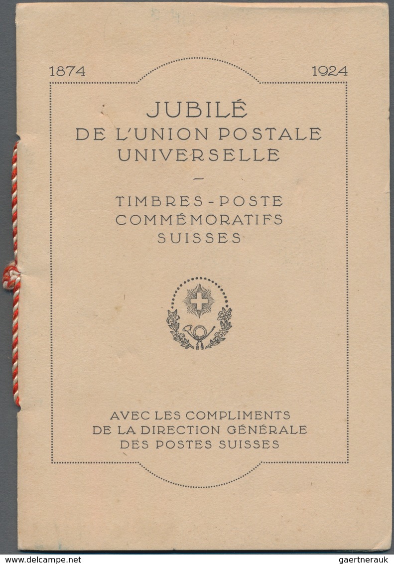 Schweiz: 1924/1927, Lot Von Drei PTT-Geschenkbüchern/Heften: (1) 1924 Geschenkbuch Mit Kordel Im Har - Lotes/Colecciones