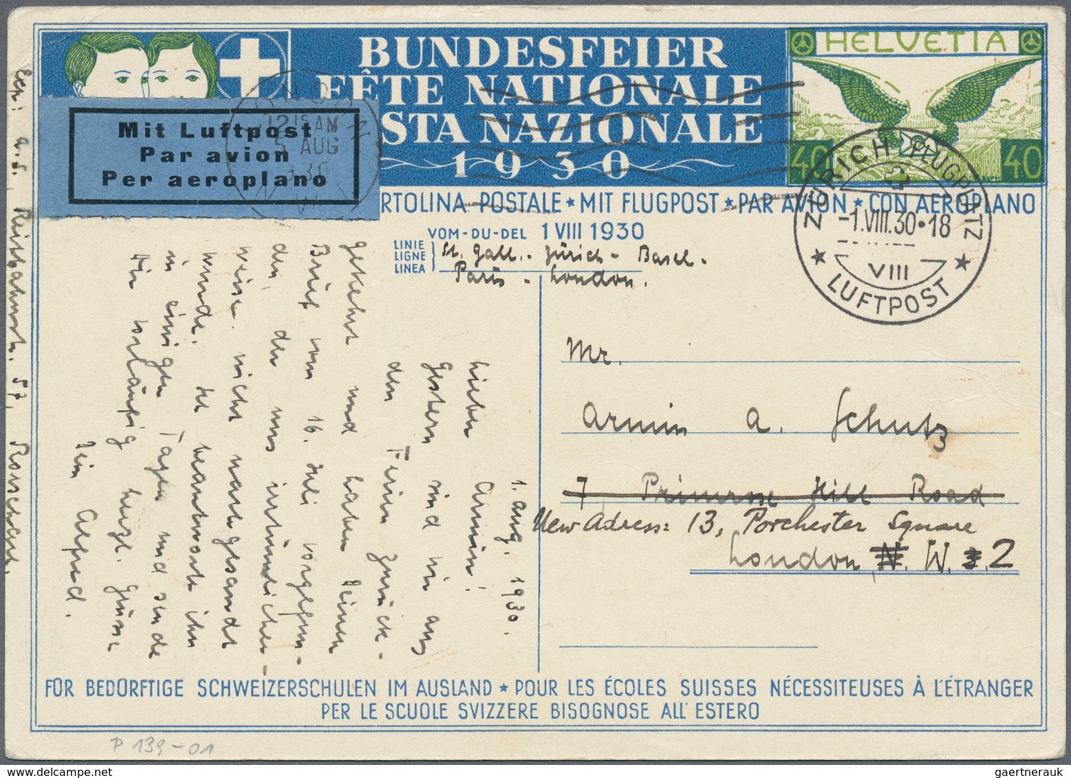 Schweiz: 1925/1951, Flugpost, Partie Von 55 Briefen/Karten/Ganzsachen Mit Flugpostmarken Bzw. Meist - Collections