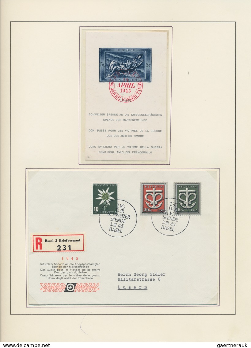 Schweiz: 1945/1994, In Den Hauptnummern Augenscheinlich Komplette Sauber Gestempelte Sammlung In Dre - Collections