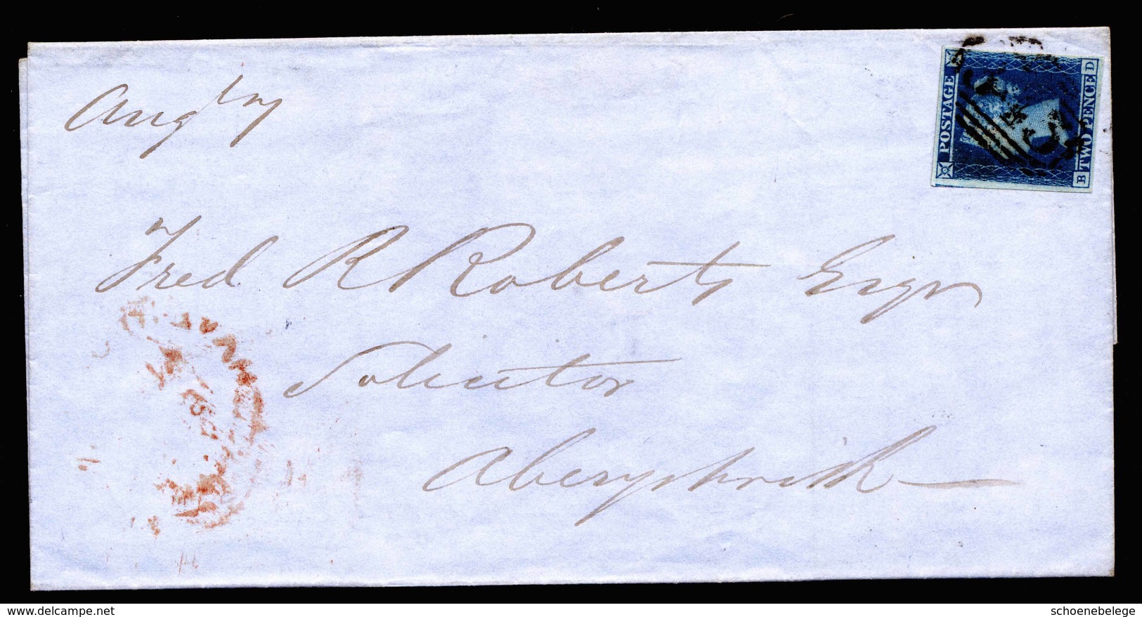 A6510) UK Grossbritannien Brief 1848 EF Mi.4 Nummernstempel - Lettres & Documents