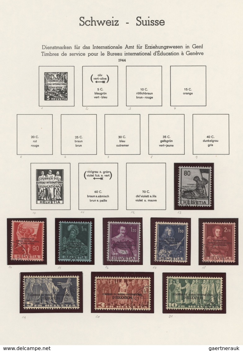 Schweiz - Internationale Organisationen: 1922/1995, Saubere Gestempelte Bzw. Postfrische Sammlung Au - Sonstige & Ohne Zuordnung