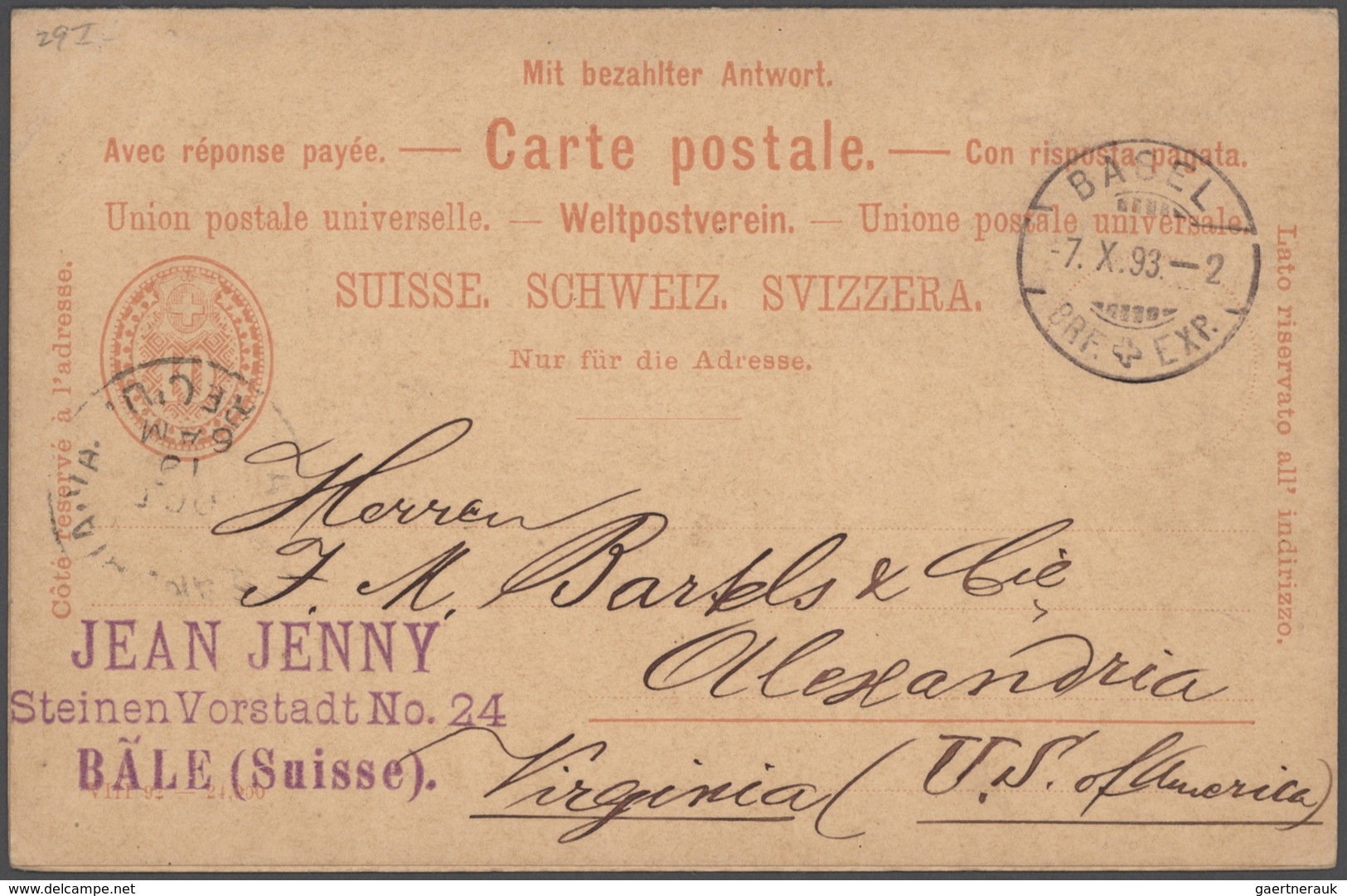 Schweiz - Ganzsachen: 1870/1940 Bestand von über 700 ungebrauchten und gebrauchten Ganzsachenkarten,