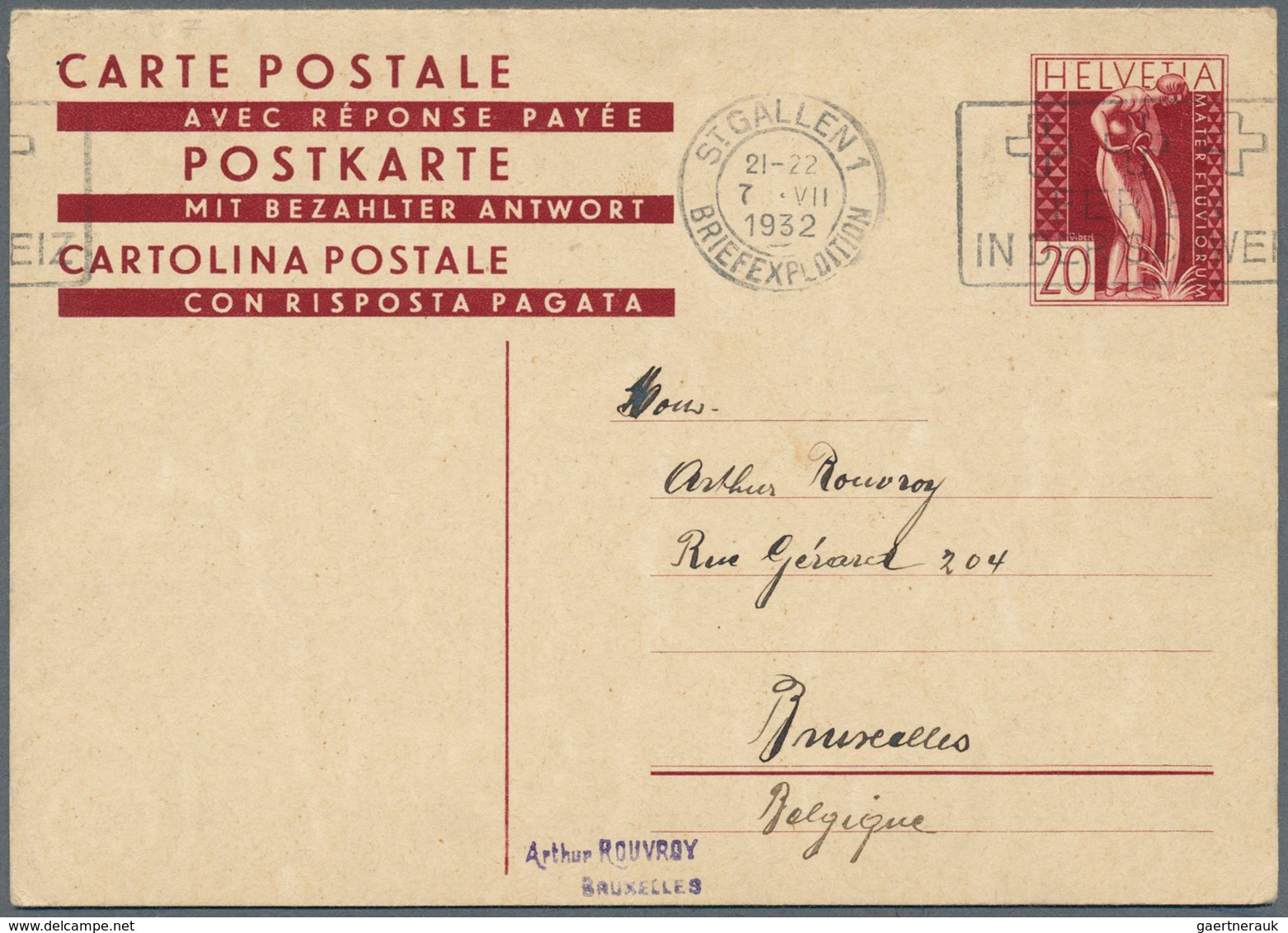 Schweiz - Ganzsachen: 1924 Ab, Sehr Umfangreiche Sammlung Mit über 1200 Meist Gebrauchten Ganzsachen - Postwaardestukken