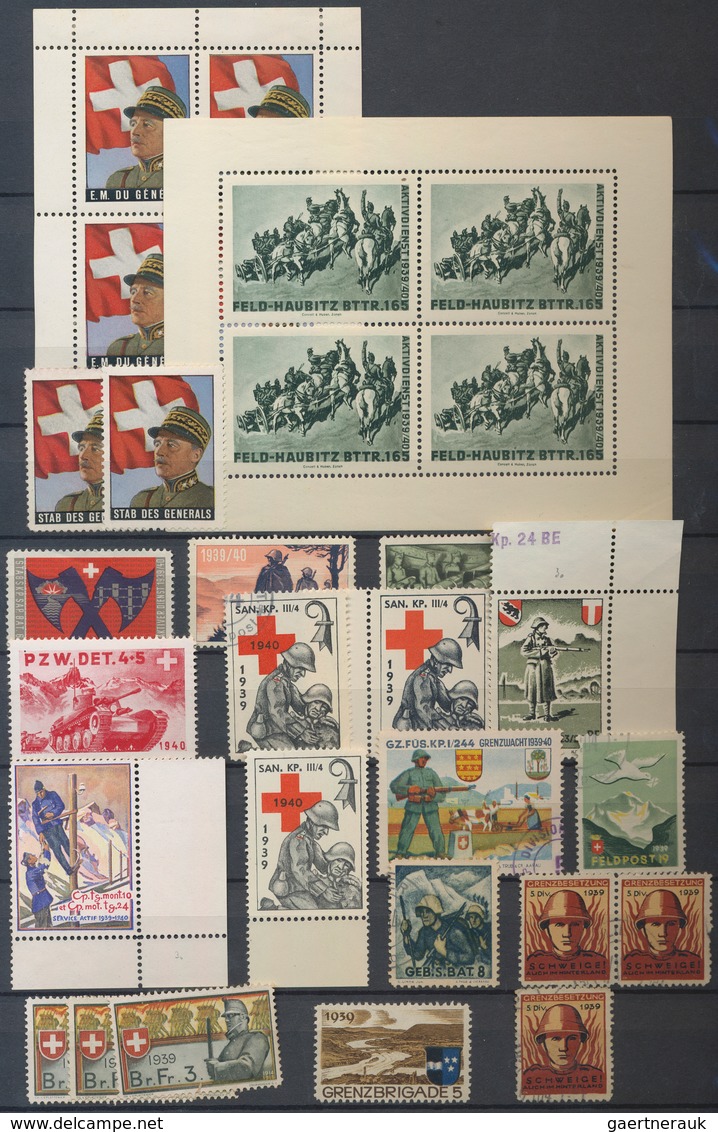 Schweiz - Besonderheiten: 1939/1940, SOLDATENMARKEN, Umfassende Und Vielseitige Sammlung Von Ca. 740 - Autres & Non Classés