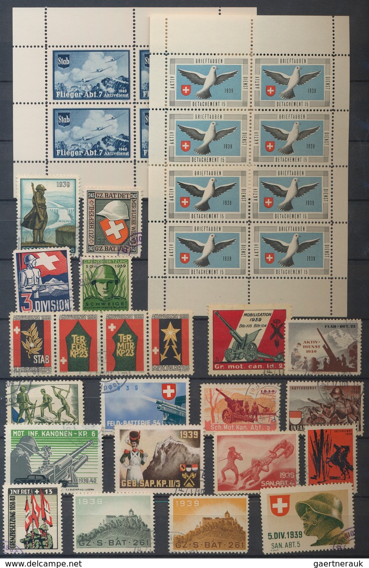 Schweiz - Besonderheiten: 1939/1940, SOLDATENMARKEN, Umfassende Und Vielseitige Sammlung Von Ca. 740 - Autres & Non Classés