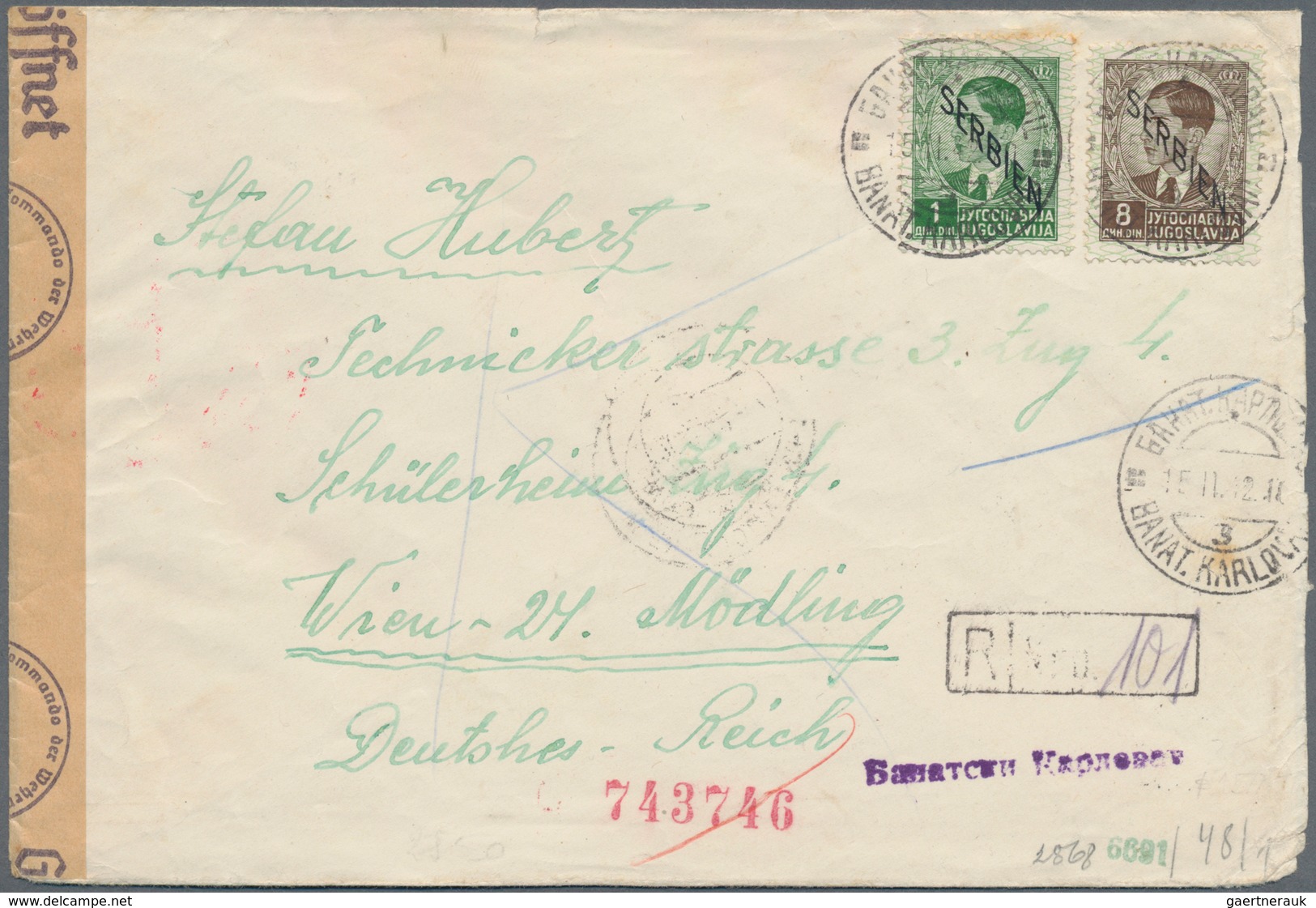 Serbien: 1865/1944 interesting lot of mostly better pieces, incl. letters, postal stationaries, unit