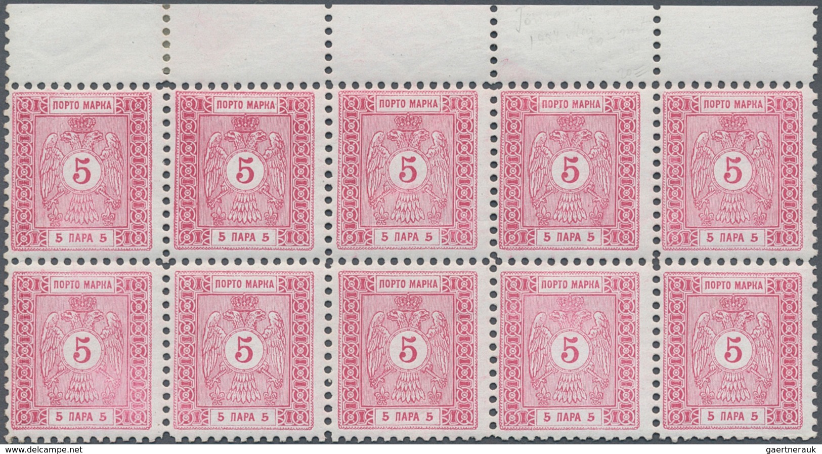 Serbien: 1901/1915, Mint And Used Assortment Of 96 Stamps, Incl. Compete Sets, Multiples, Misplaced - Servië