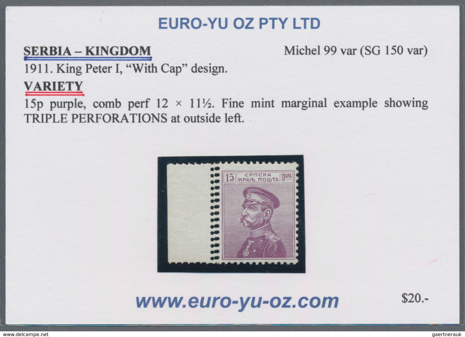 Serbien: 1911, Definitives "Peter", Specialised Assortment Of Apprx. 49 Stamps Incl. Imperfs, Double - Serbie