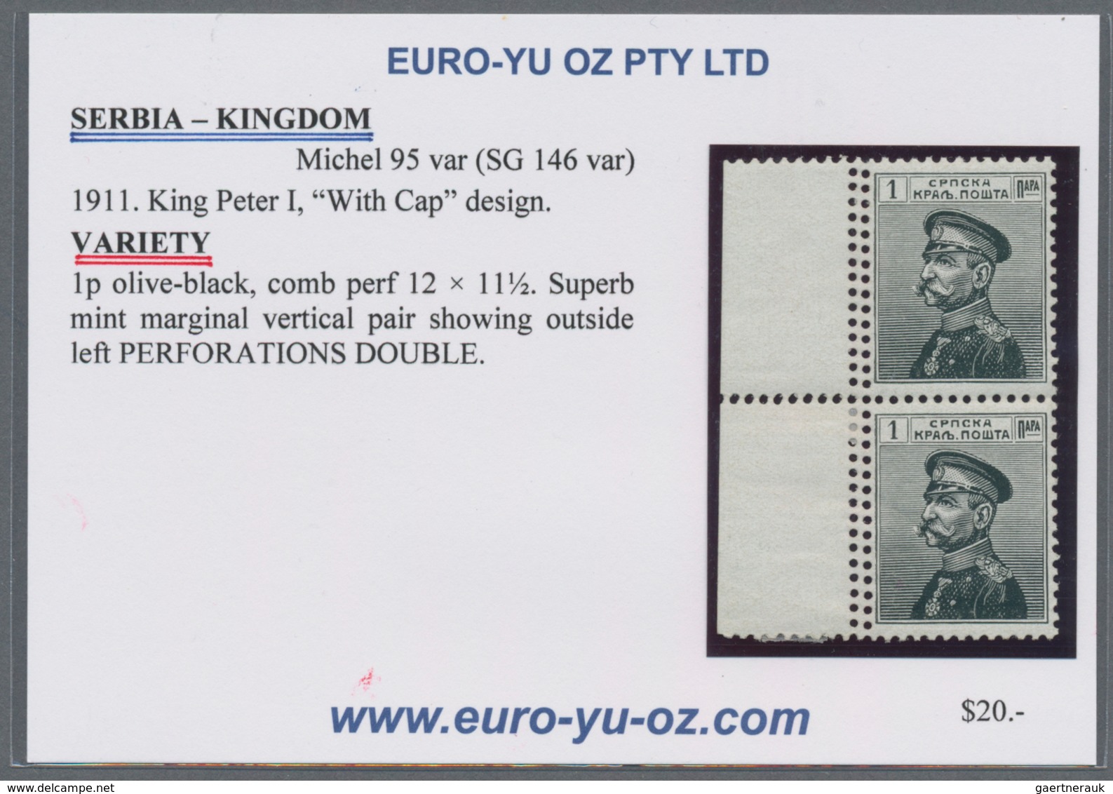 Serbien: 1911, Definitives "Peter", specialised assortment of apprx. 49 stamps incl. imperfs, double