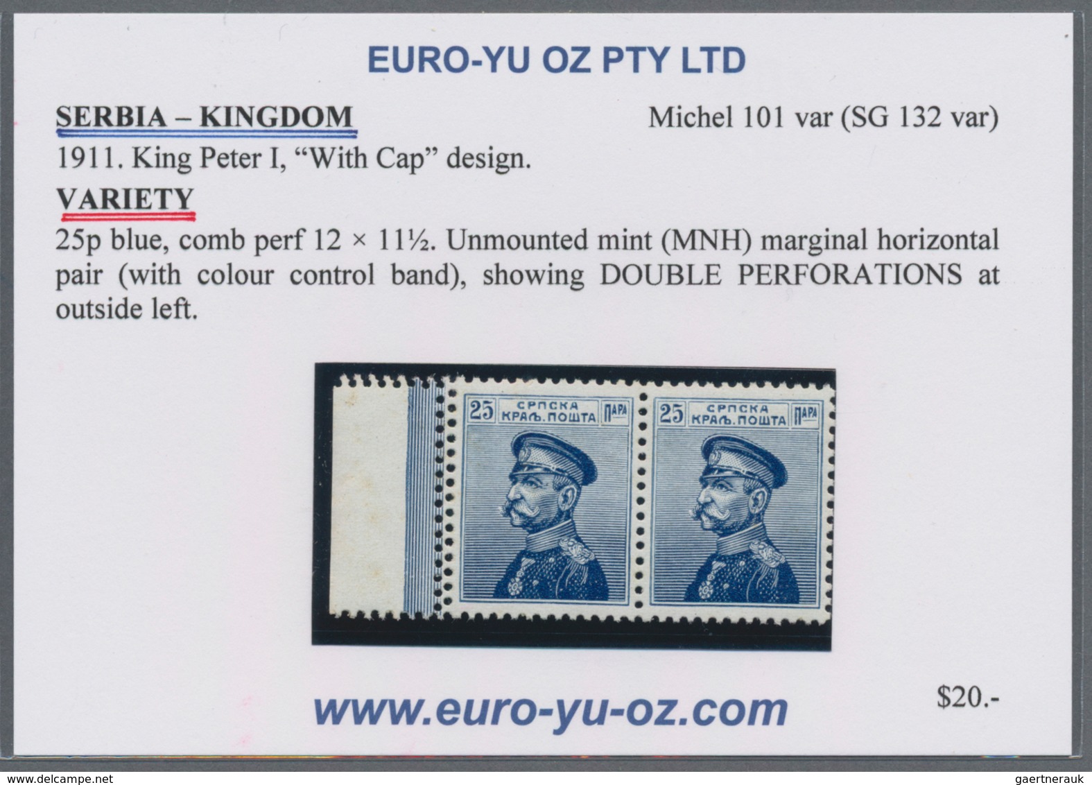 Serbien: 1911, Definitives "Peter", specialised assortment of apprx. 49 stamps incl. imperfs, double