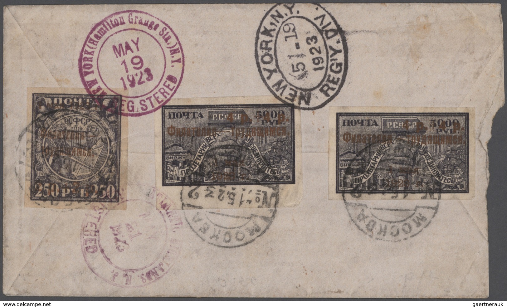 Sowjetunion: 1917/23, fantastic three-volume collection of approx. 177 letters (incl. provisional le