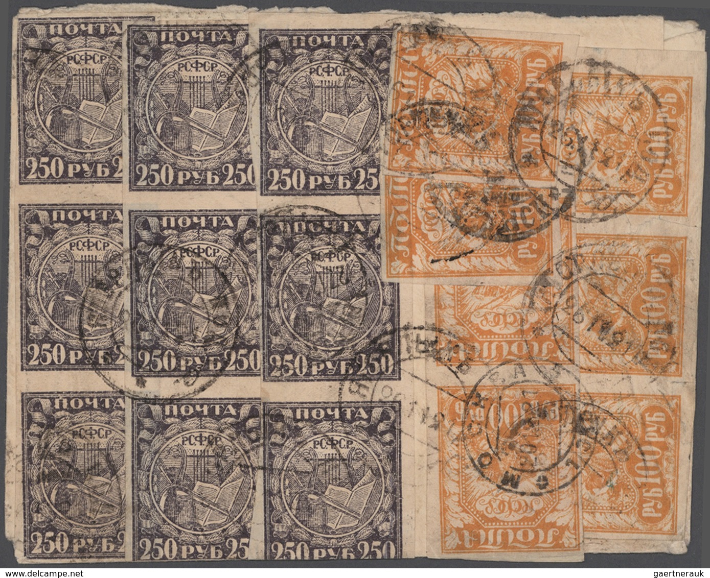 Sowjetunion: 1917/23, fantastic three-volume collection of approx. 177 letters (incl. provisional le