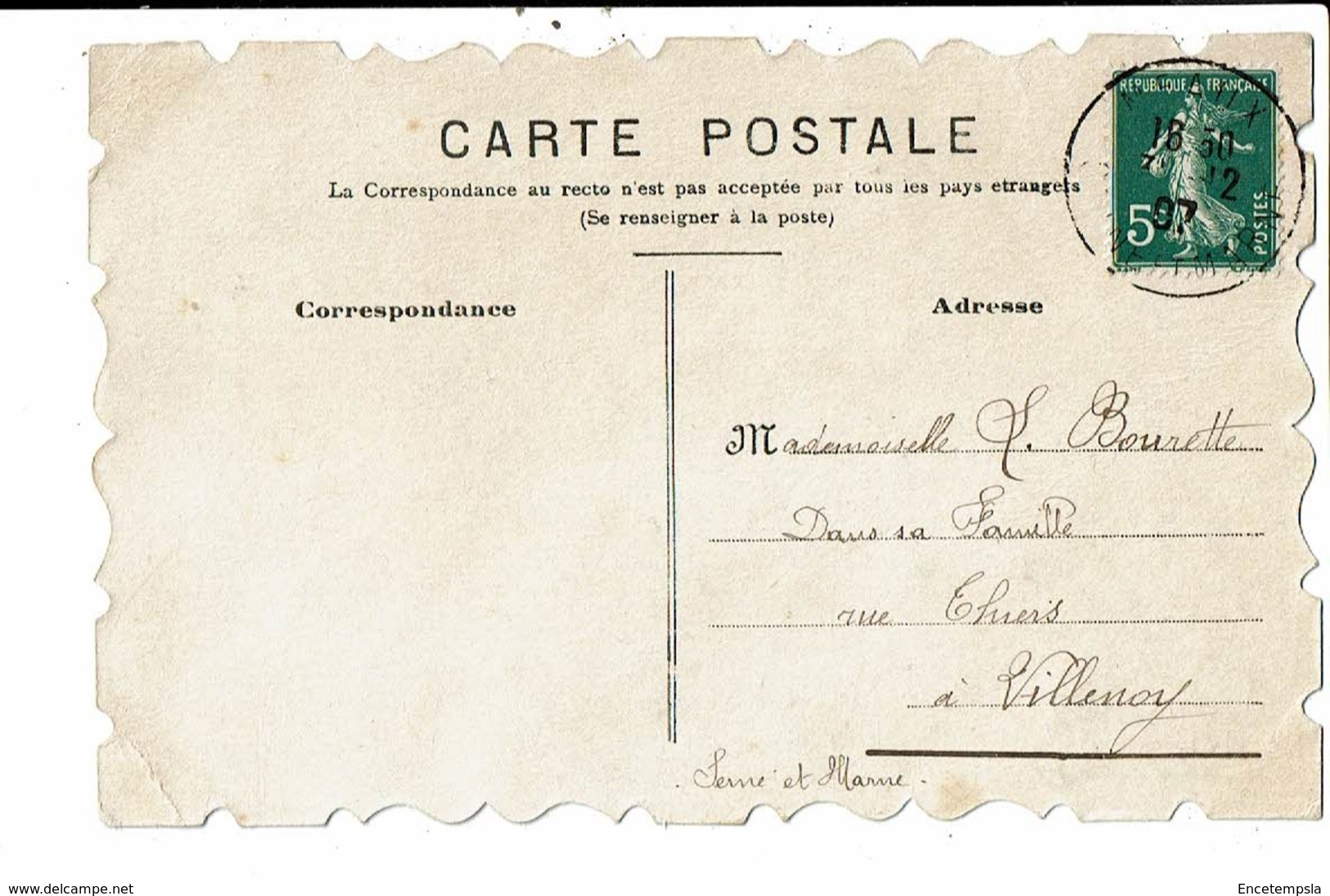 CPA Carte Postale Avec Un Léger Relief France-Bonne  Année -Un Pigeon Transportant Un Panier -1907 VM12264 - Nouvel An