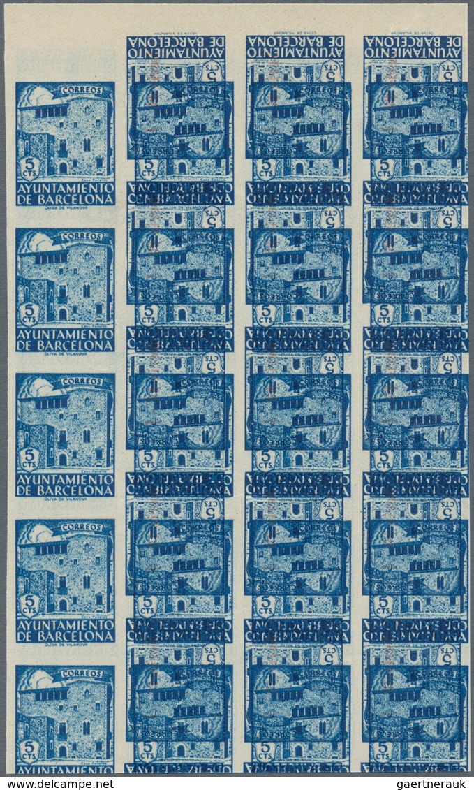 Spanien: 1930/1945 (ca.), Unusual Large Accumulation BACK OF THE BOOK ISSUES Mostly On Stockcards In - Cartas & Documentos