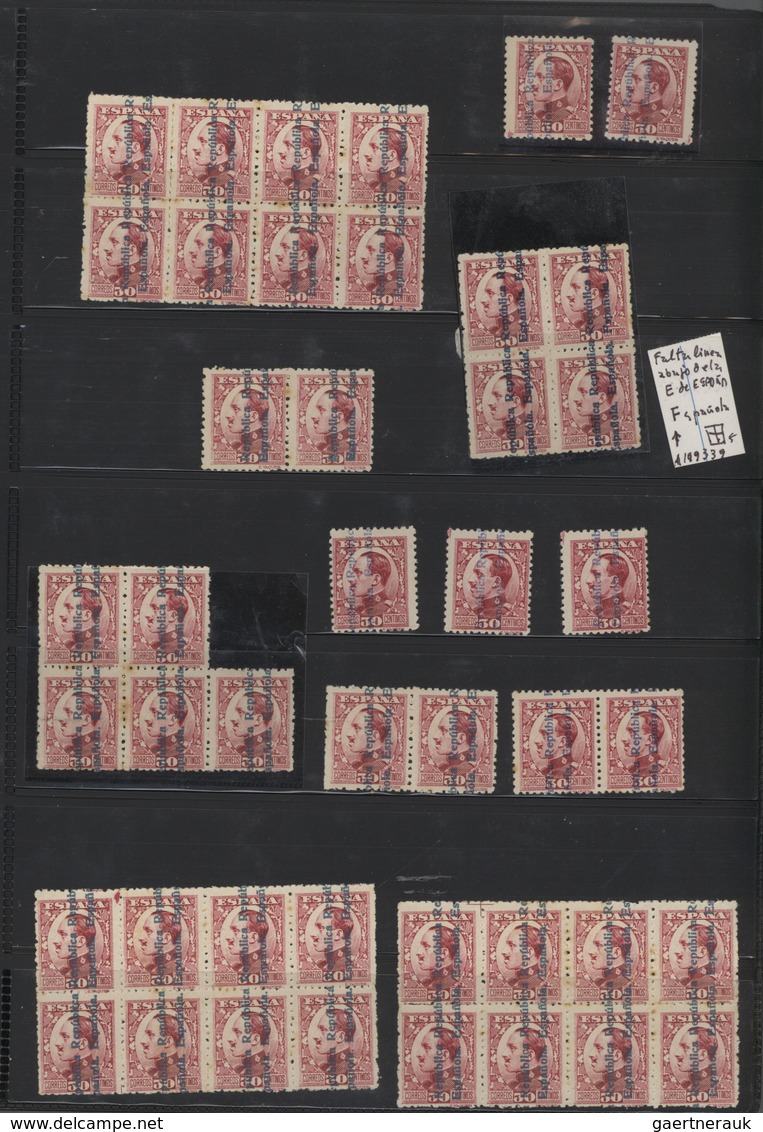 Spanien: 1931/1939, extensive collection of the 2nd republic issues including covers and cards. Must