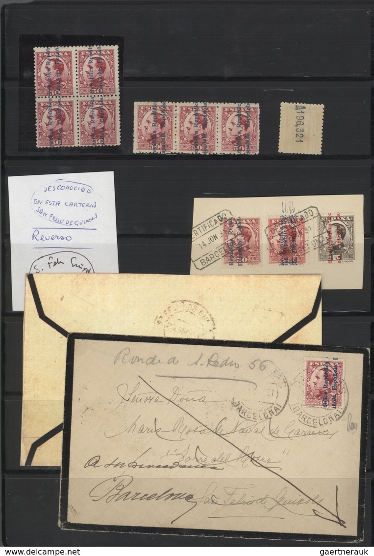 Spanien: 1931/1939, extensive collection of the 2nd republic issues including covers and cards. Must