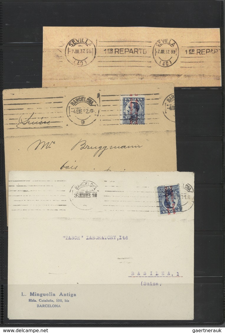 Spanien: 1931/1939, extensive collection of the 2nd republic issues including covers and cards. Must