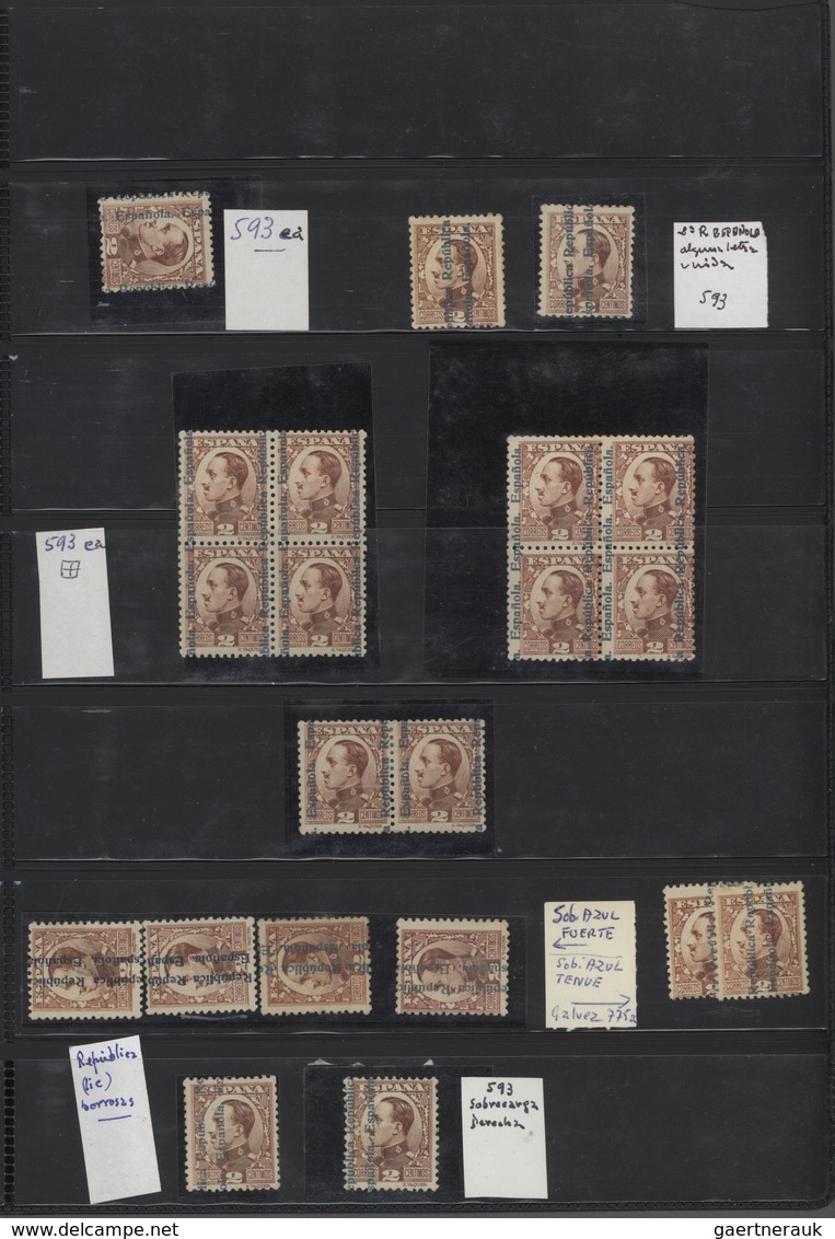 Spanien: 1931/1939, extensive collection of the 2nd republic issues including covers and cards. Must