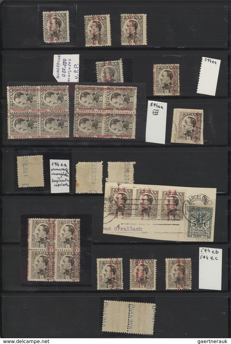 Spanien: 1931/1939, extensive collection of the 2nd republic issues including covers and cards. Must